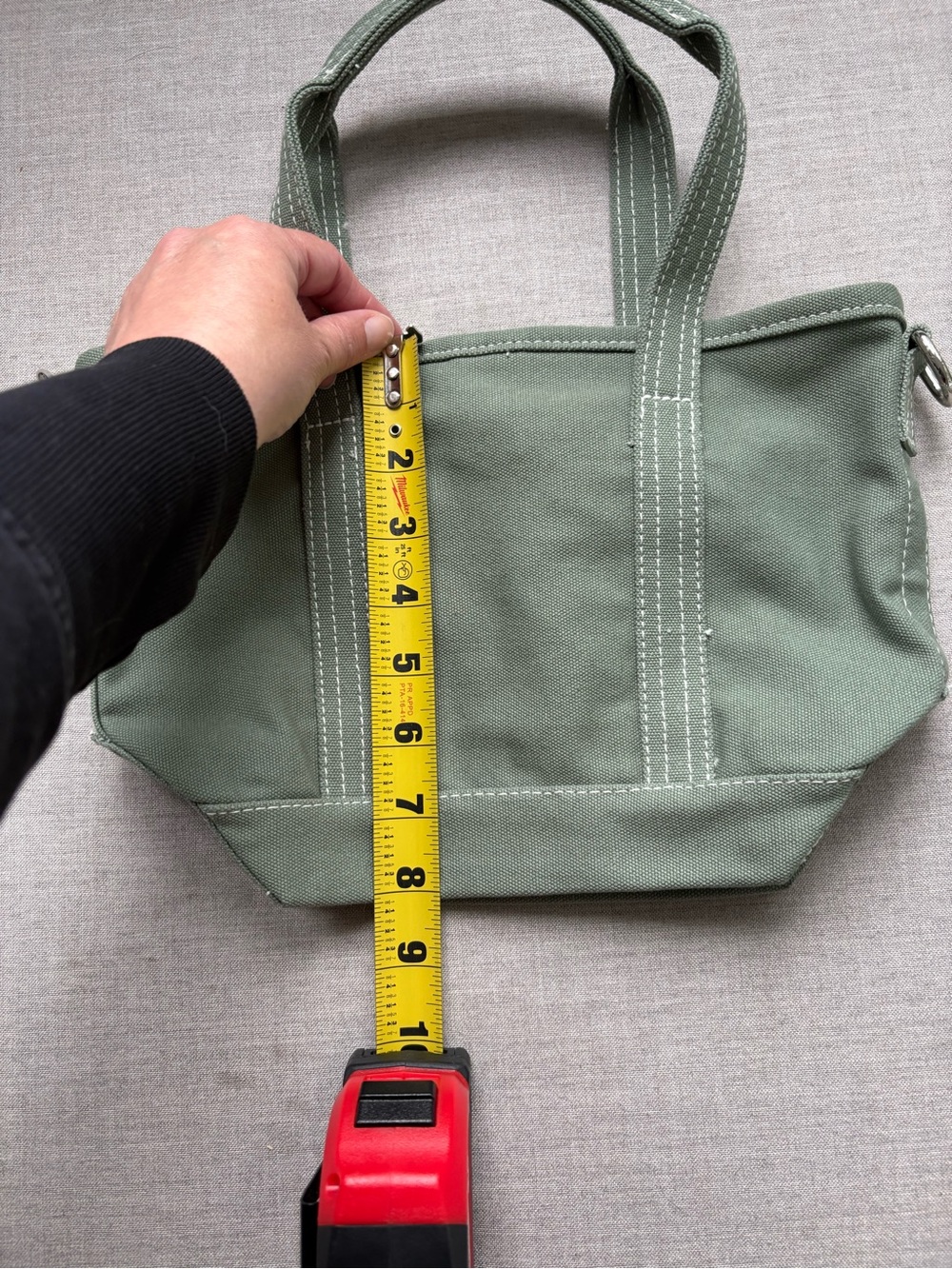 Lou & Grey Sage Green Mini Canvas Tote - Picture 6 of 8